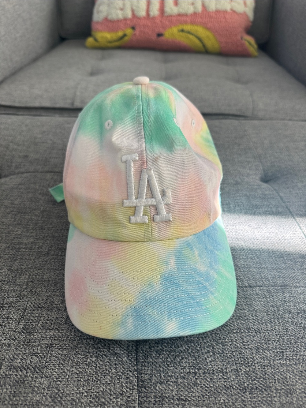 ‘47 Brand LA Embroidered Pastel Tie-Dye Baseball Cap One Size Fits all preowned